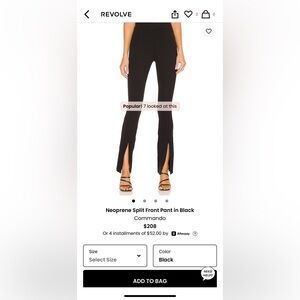 Commando Neoprene Split-front pants - NWT